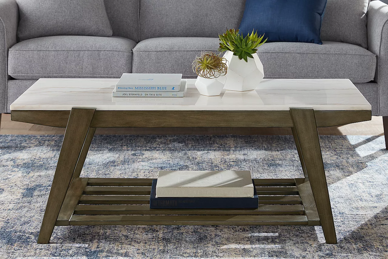 Emory marble top coffee table